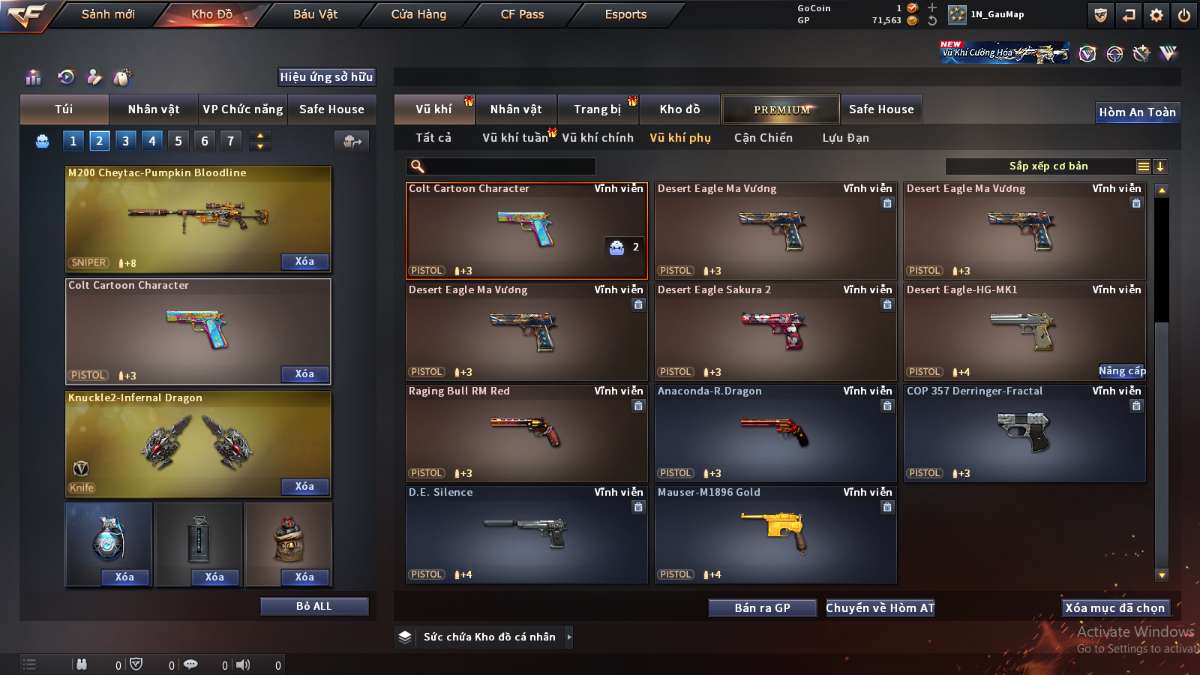 shop acc cf uy tin gia re